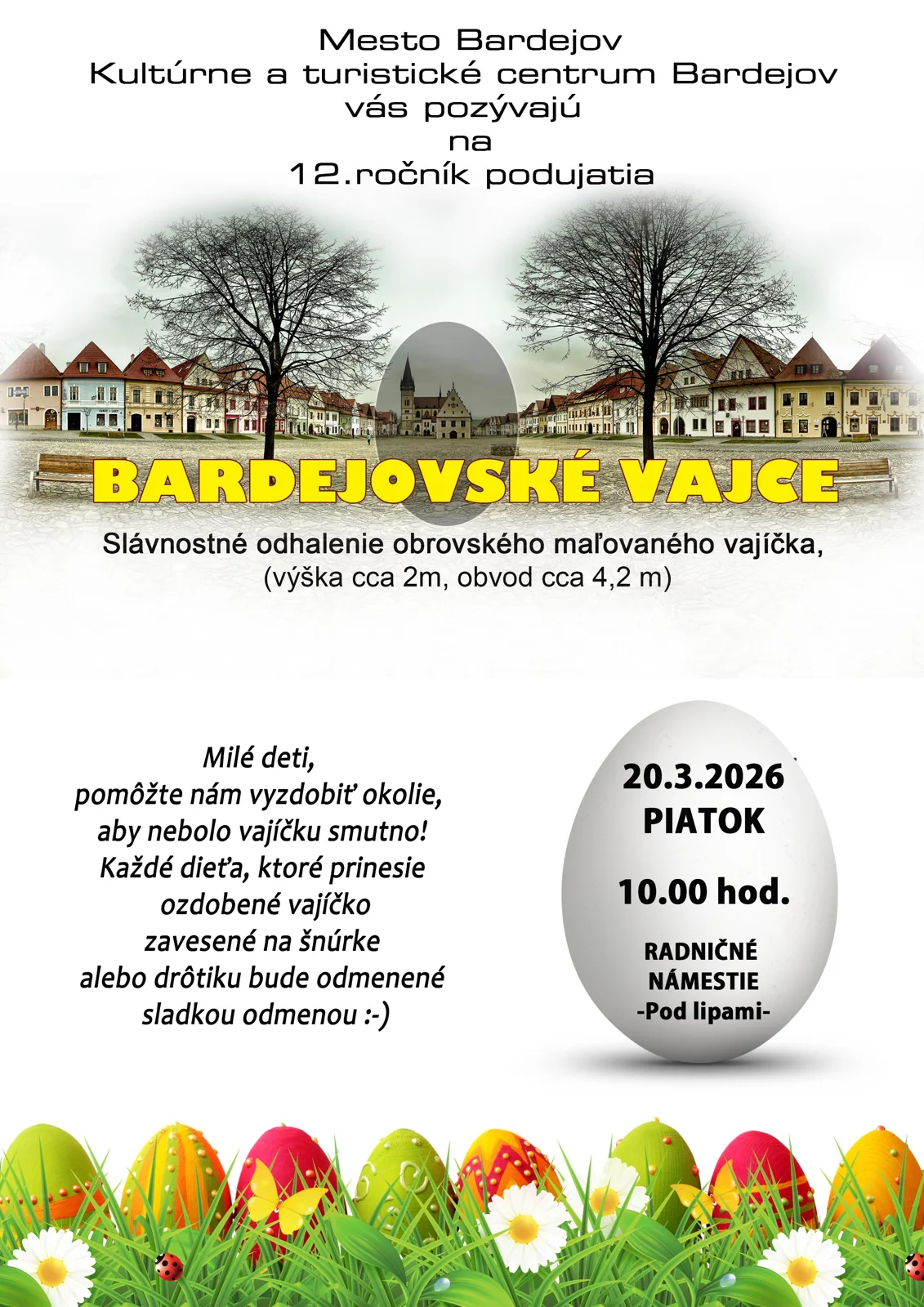 Bardejovské vajce opäť zdobí námestie – fotografia 7