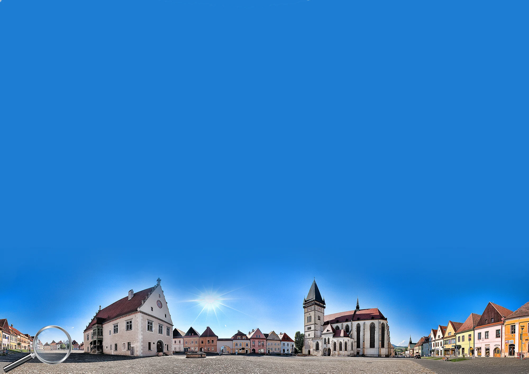 Panoráma Radničného námestia v Bardejove
